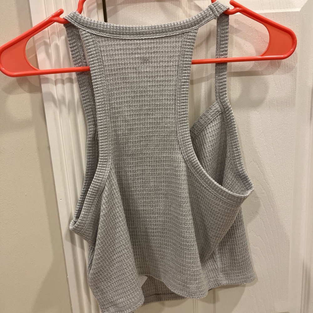 Gray Ribbed Women's Top - Picture 2 of 2